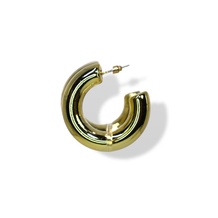 Boucles d’oreilles créoles Or - Grand modèle en acier inoxydable ✨