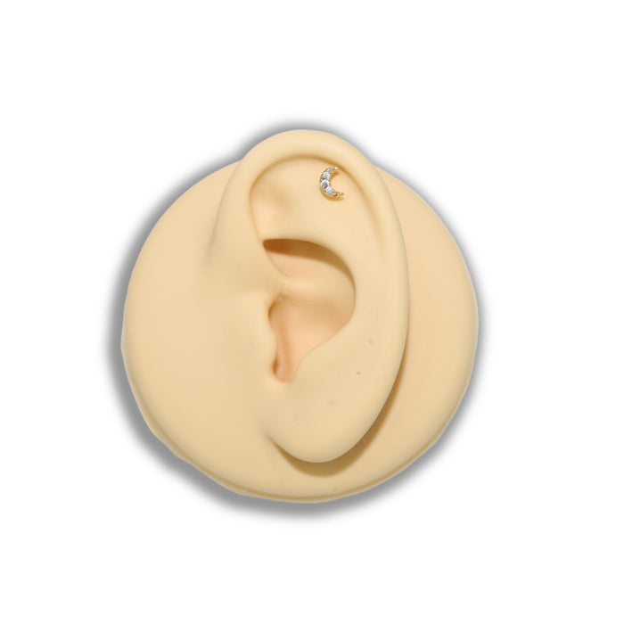 Piercing Lune Strass – Acier Inoxydable ✨