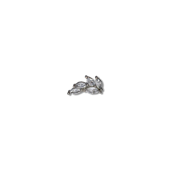 Piercing Élégance Feuillage Argent - Acier Inoxydable ✨
