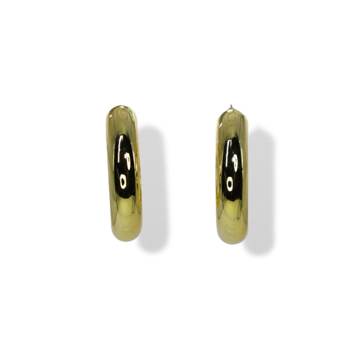 Boucles d’oreilles créoles Or - Grand modèle en acier inoxydable ✨