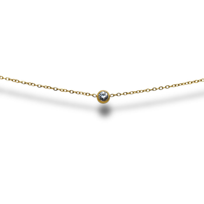 Bracelet fin avec pierre centrale en zirconium ✨