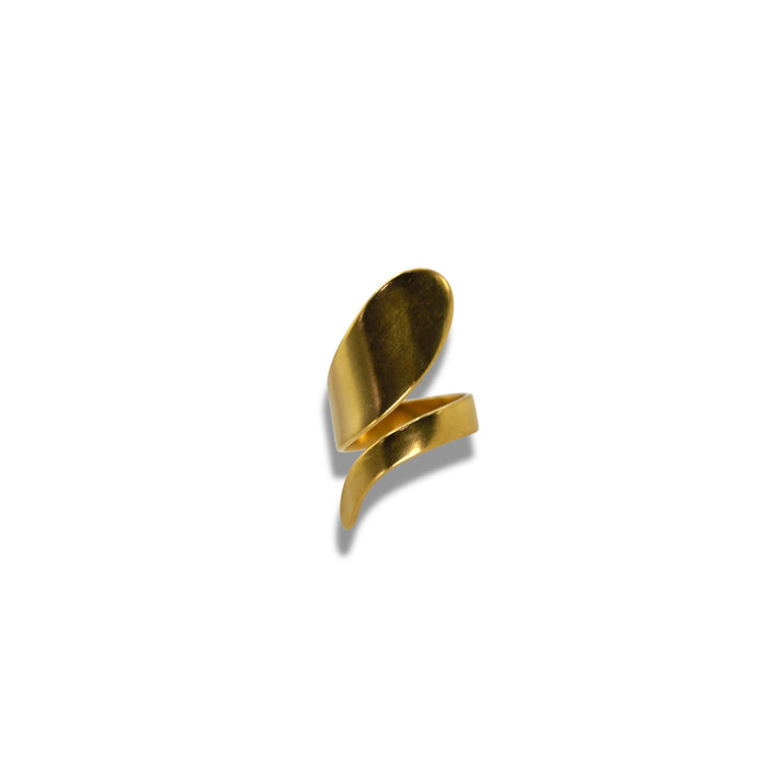Bague dorée ajustable en acier inoxydable ✨