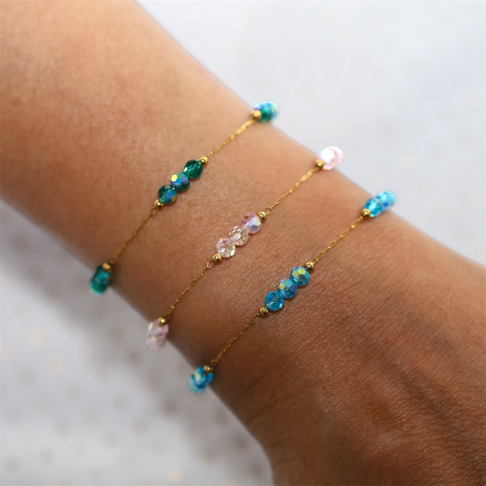 Bracelet artisanal fait main – Perles rose pastel ✨
