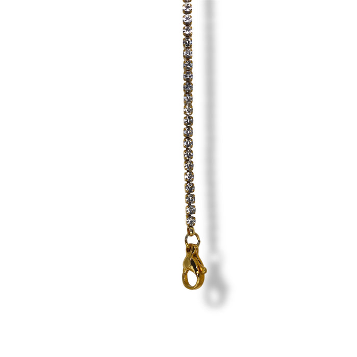 Bracelet or tennis fin – Pierres carrées en zirconium