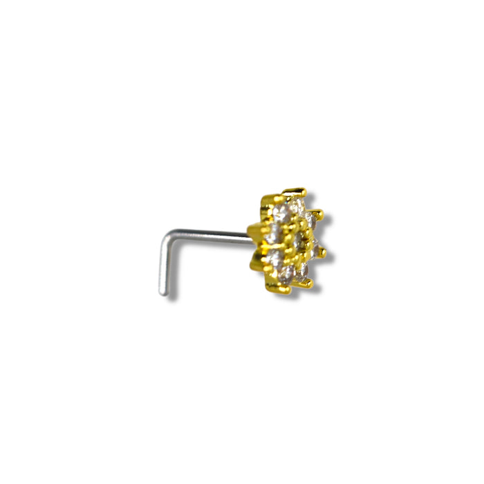 Piercing nez doré tige en L - Acier Inoxydable ✨