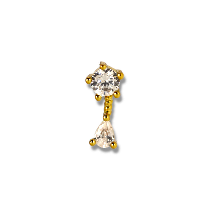 Piercing nez doré avec petit pendentif fix- Acier Inoxydable ✨