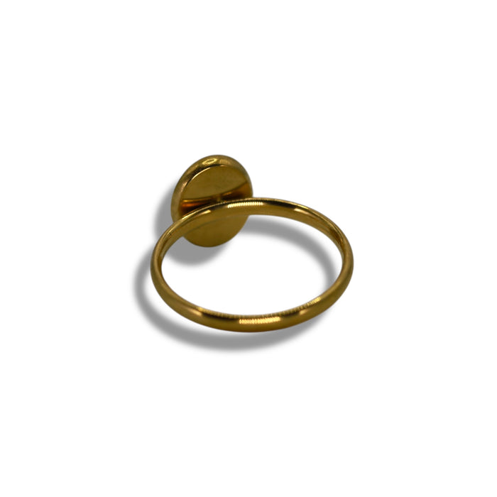 Bague dorée taille unique - taille M en acier inoxydable ✨