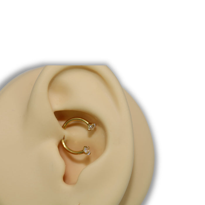 Piercing Fer à Cheval Strass – Acier Inoxydable ✨