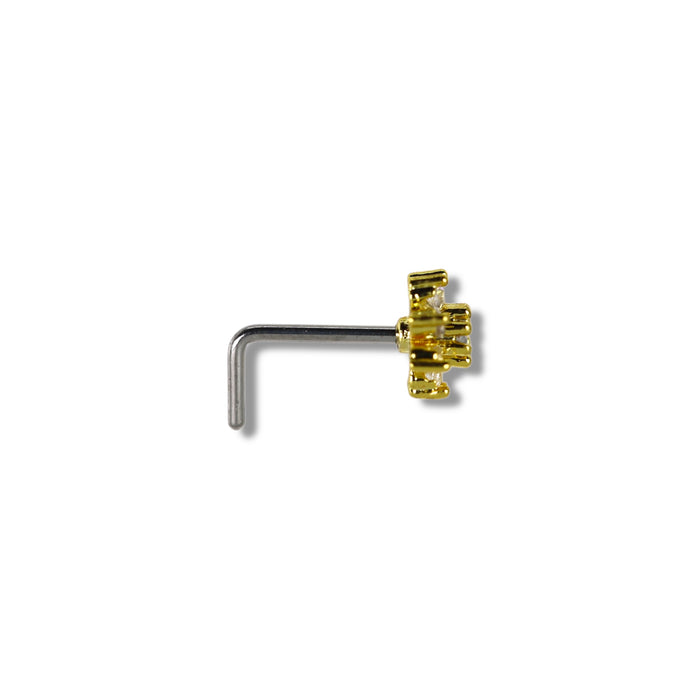 Piercing nez doré tige en L - Acier Inoxydable ✨