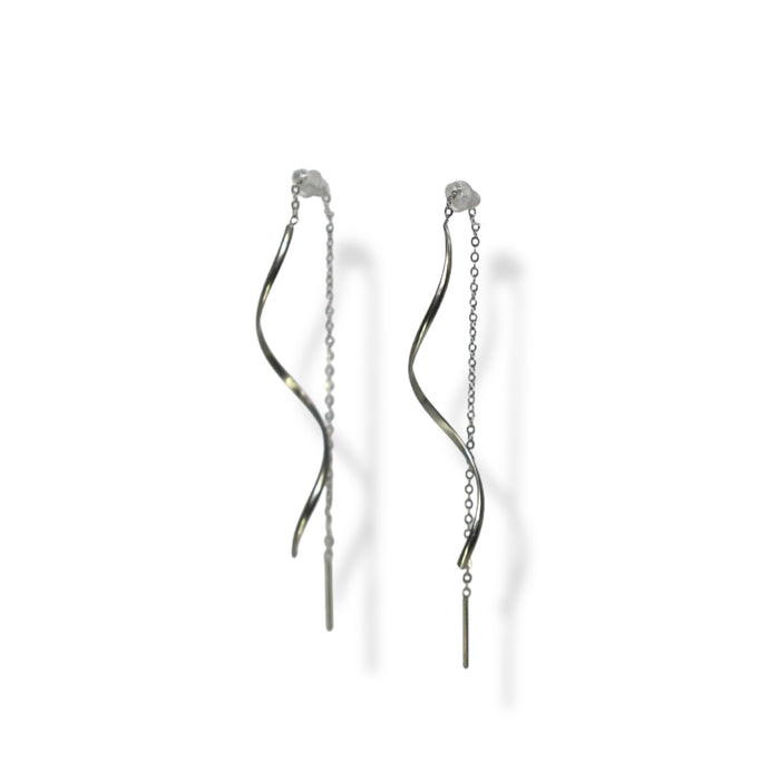 Boucles d’oreilles Argent pendantes torsadées ✨