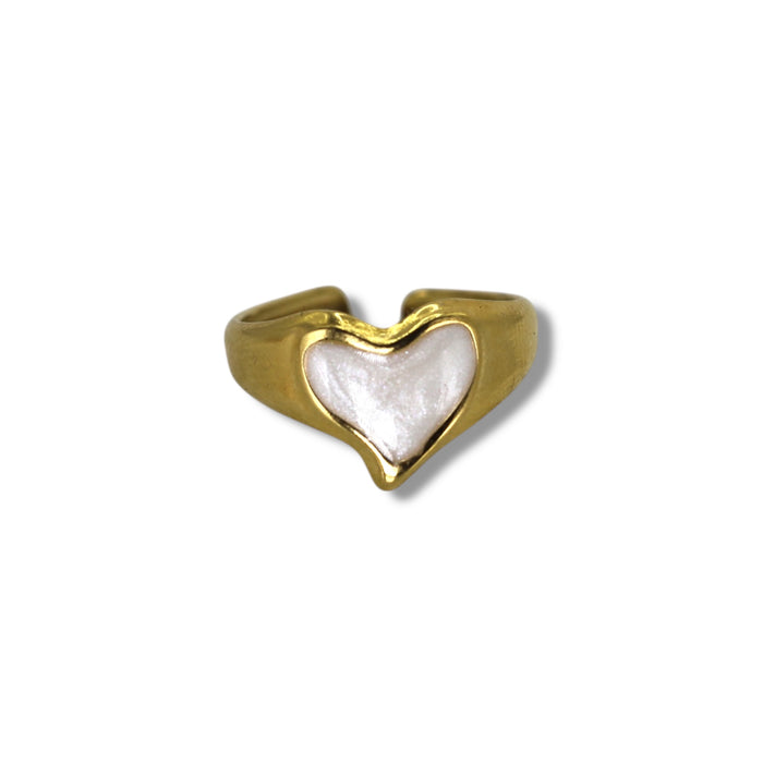 Bague dorée ajustable en acier inoxydable ✨
