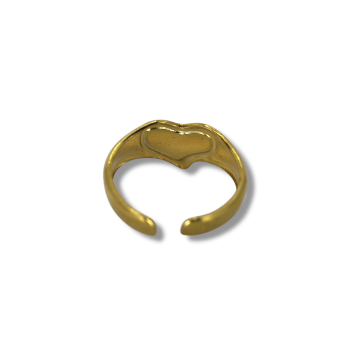 Bague dorée ajustable en acier inoxydable ✨