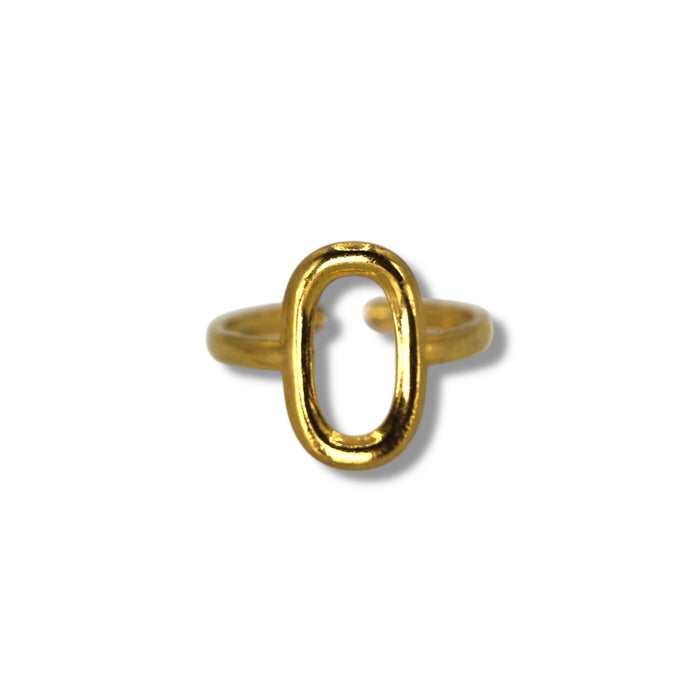 Bague dorée ajustable en acier inoxydable ✨