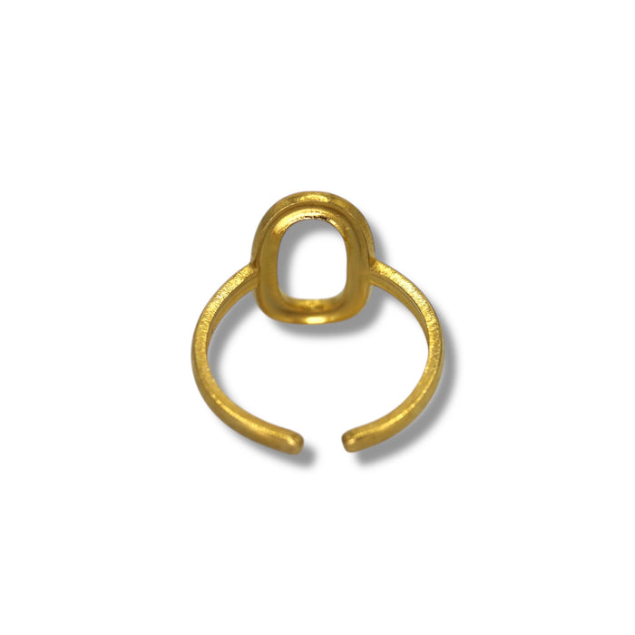 Bague dorée ajustable en acier inoxydable ✨
